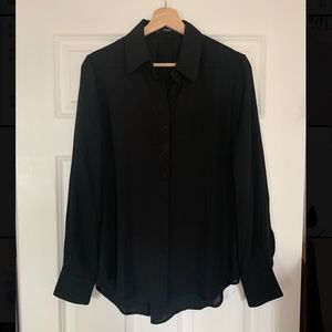 Silky Black Mango Blouse/Top
